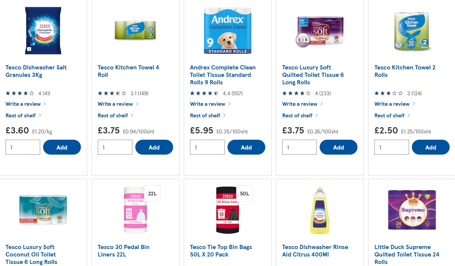 Tesco Groceries products