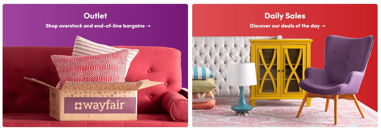 Wayfair Homepage
